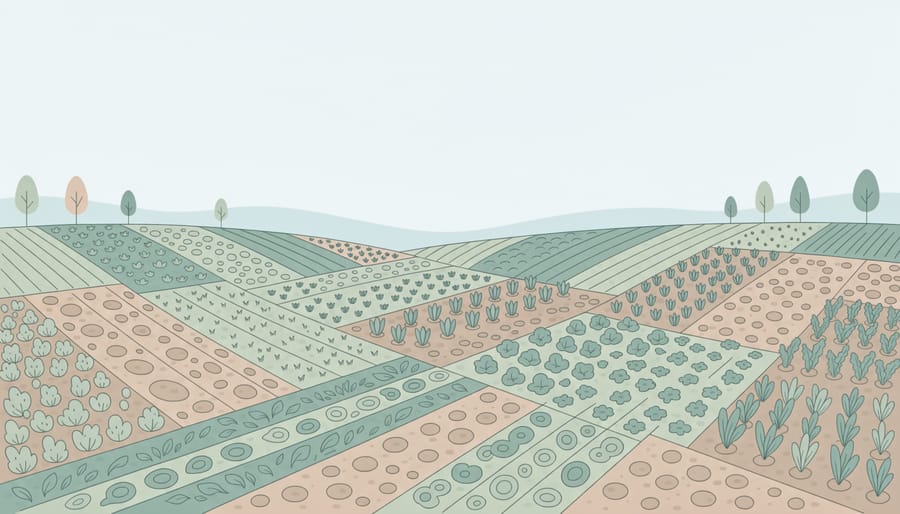 Farmer standing in a diversified Alberta field with healthy ground cover and cover crops.